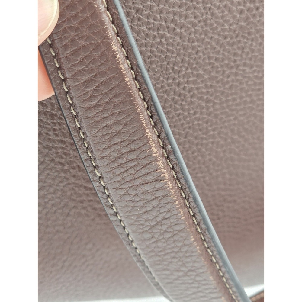 Coach Legacy Small Pebbled Leather Shoulder Crossbody Bag Brown Brass/Maple - Picture 5 of 16